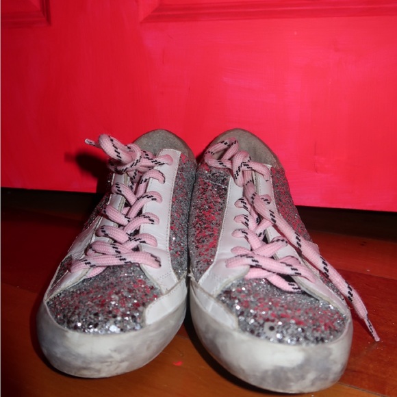 golden goose superstar sneaker SIZE 38 EU - silver glitter - Picture 12 of 16